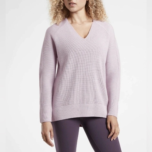 Athleta Hanover Merino Wool Blend V-Neck Sweater Women’s Size XL - Picture 1 of 7